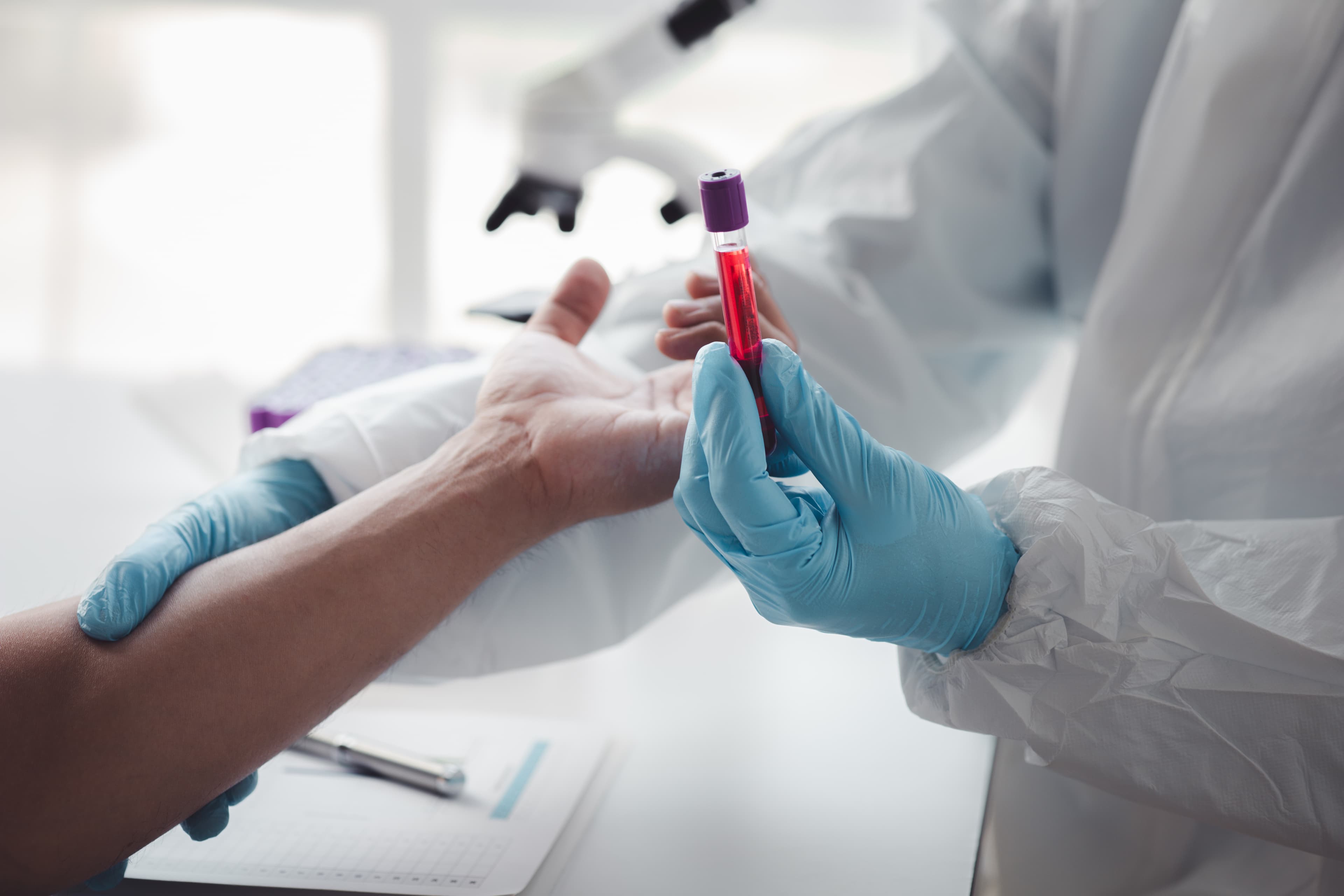 Blood sample and lab report used for nutrient and antioxidant testing